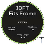 Trampoline Replacement Mat With Eight Rows Of Stitching | Green