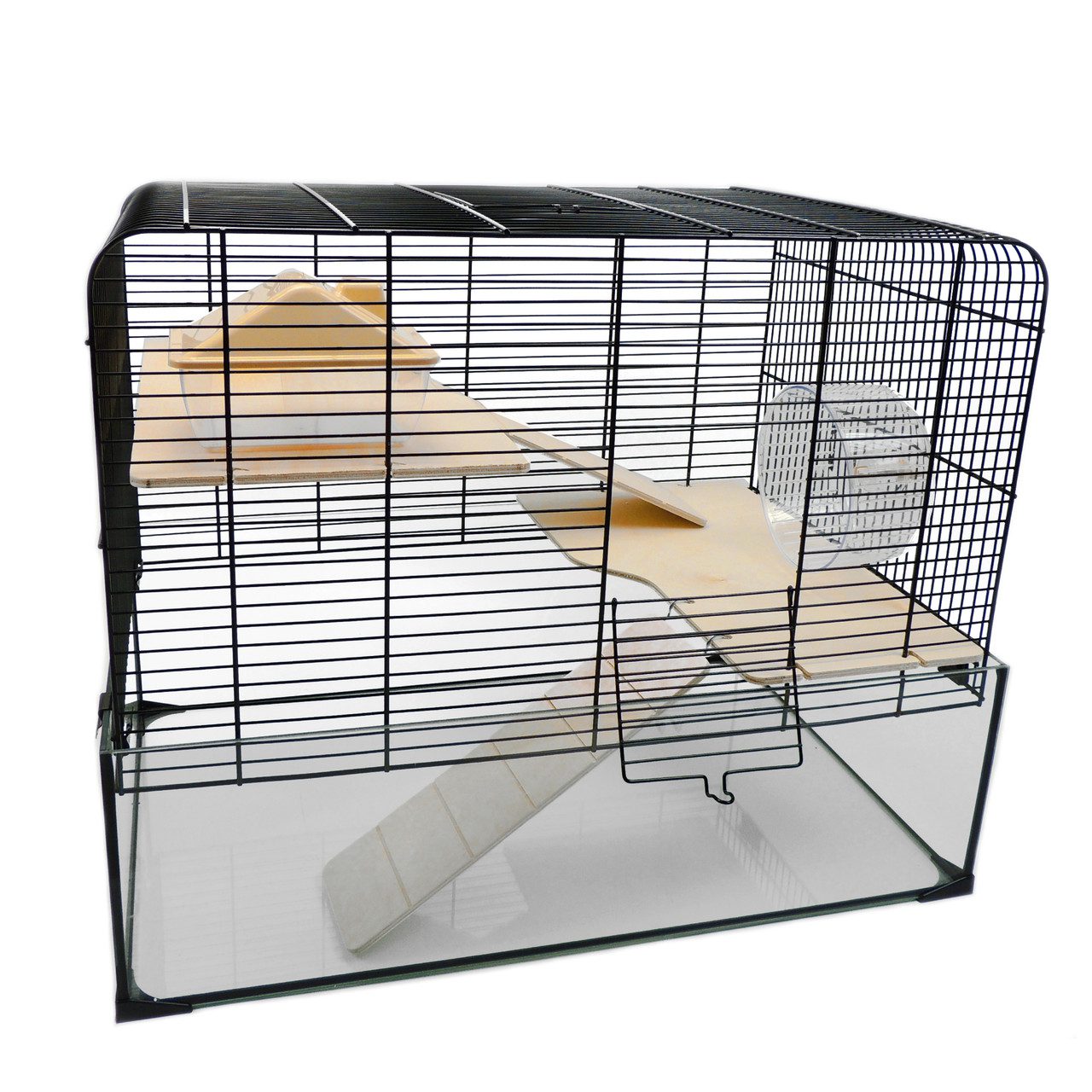 Savoy Gerbilarium Glass Cage With Accessories, 58.5 X 38 X 47.5 Cm