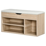 Sit-On Shoe Storage Unit w/ Hidden Compartment Handles | One Size | Gray