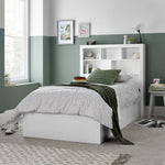 Oscar Wooden Bookcase Ottoman Storage Bed | Single | White