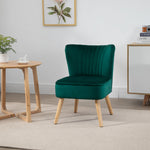 Velvet Accent Chair Occasional Tub Chair Living Room | One Size | Green