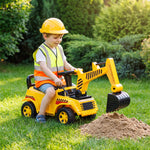 Kids Ride On Digger, Toddler Construction Toy Car For 1-4 Years Old