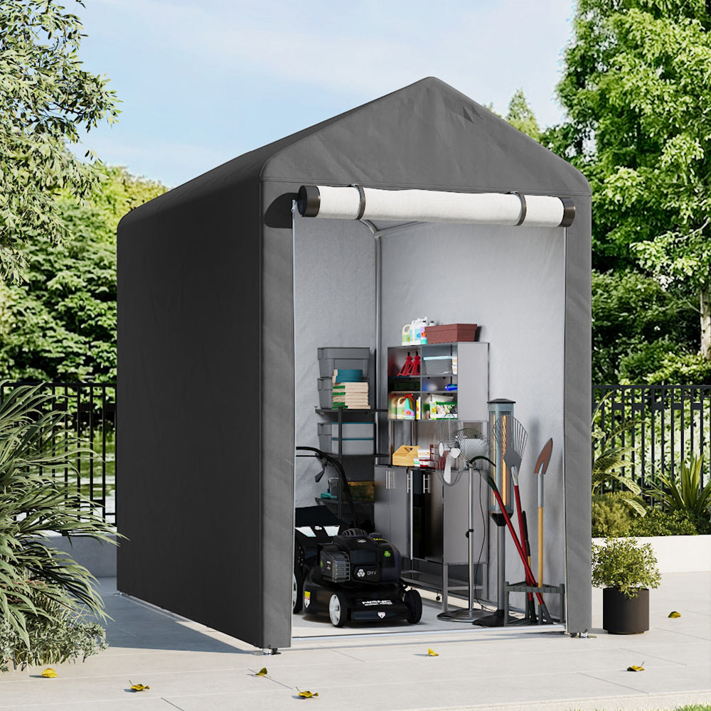 4x6ft Galvanized Tube Storage Shed