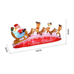 4m W Inflatable Santa And Reindeer Sleigh – Outdoor Christmas Decoration With Built-in Air Blower, Lights & Installation Kit