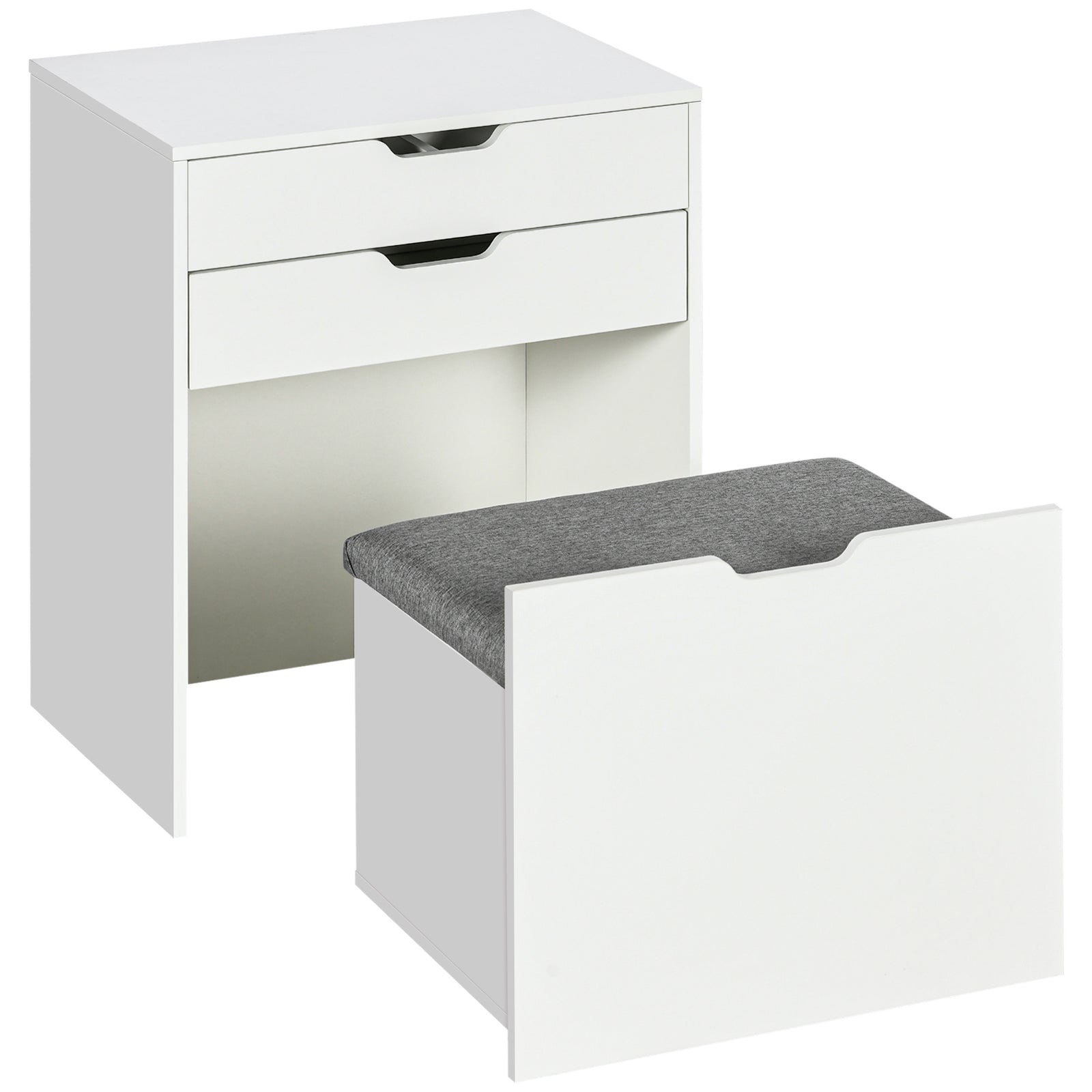 Dressing Table With Mirror And Stool Vanity Table