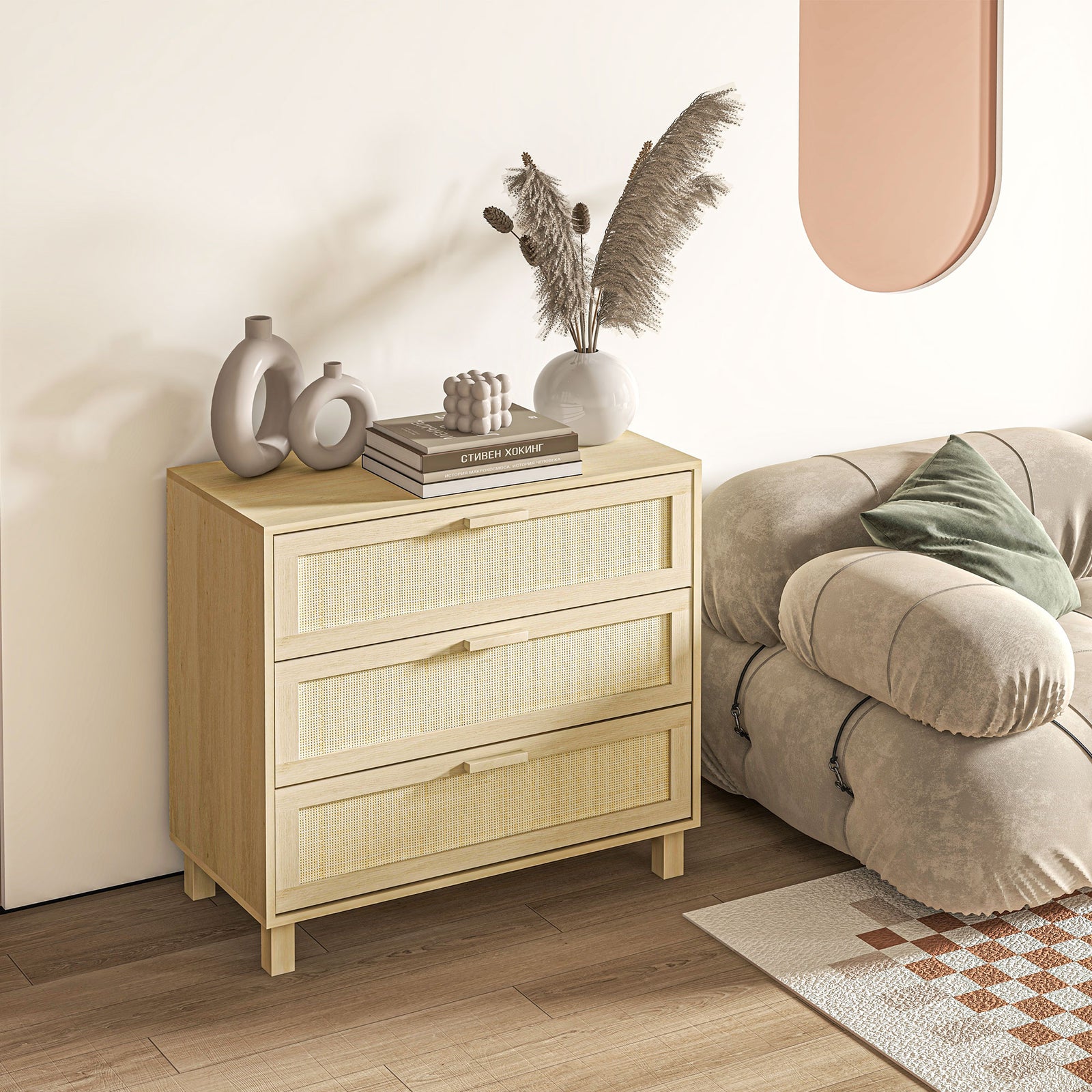 3 Drawer Cabinet Storage Cupboard Sideboard Organiser