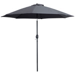2.7m Parasol With Tilt And Crank | Charcoal Gray