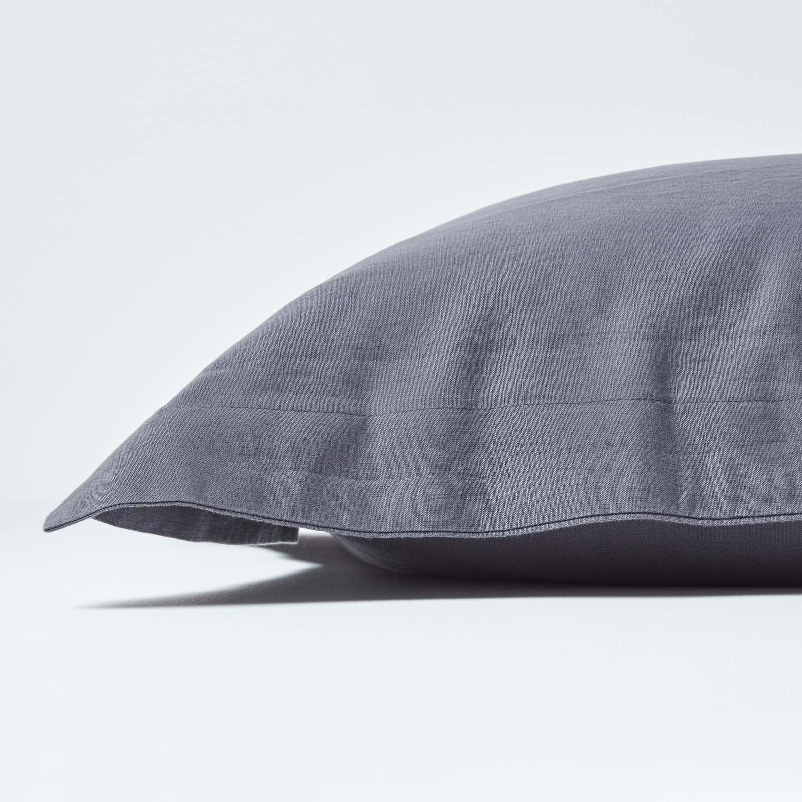 Linen Oxford Pillowcase | King Pillow Case | Dark Grey