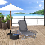 Sun Lounger Recliner W/ 5-position Backrest