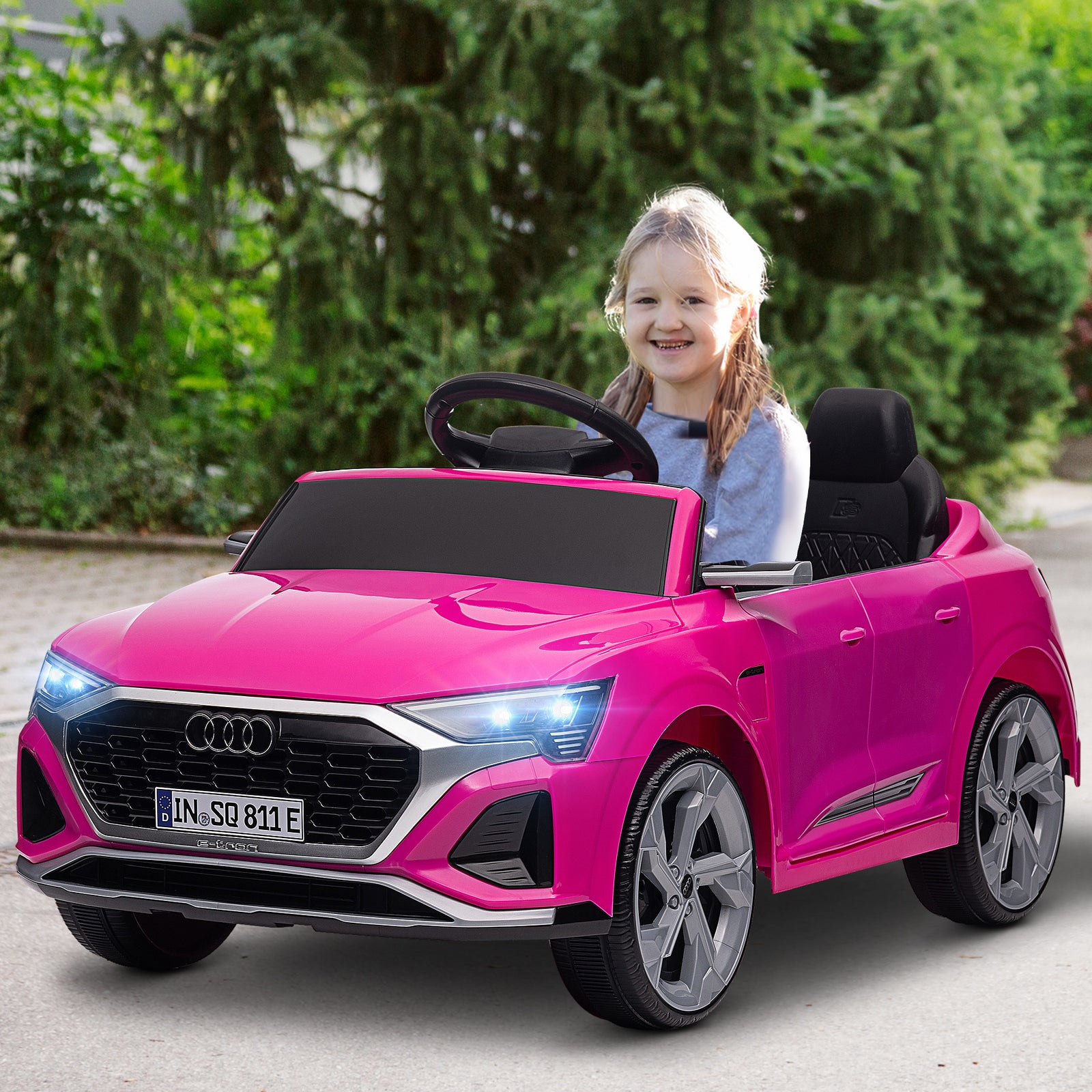 Audi Q8 E-tron Sportback Kids Electric Car W/ Remote | Pink