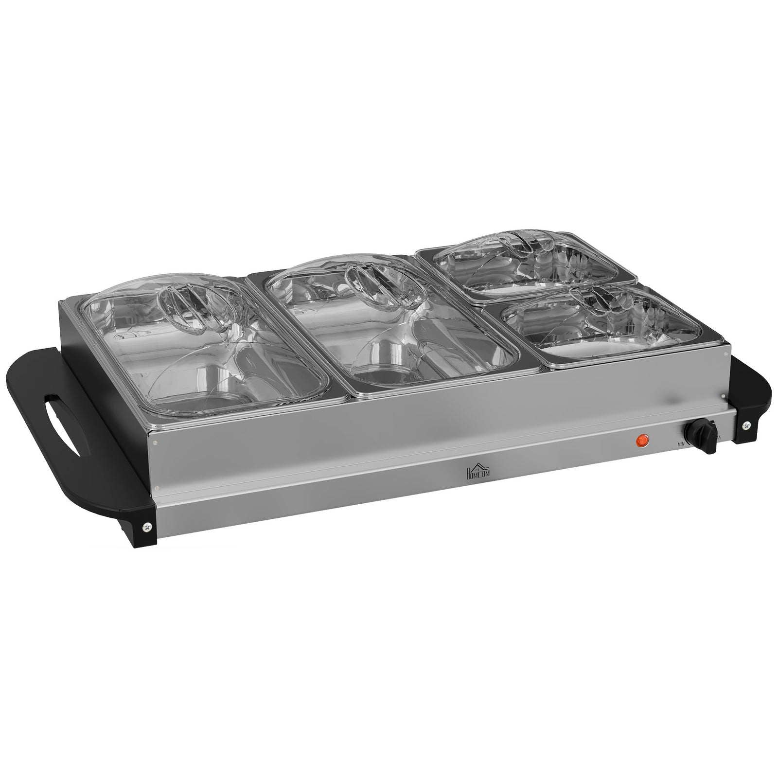 4 Tray Electric Food Warmer Buffet Server Adjustable Temp