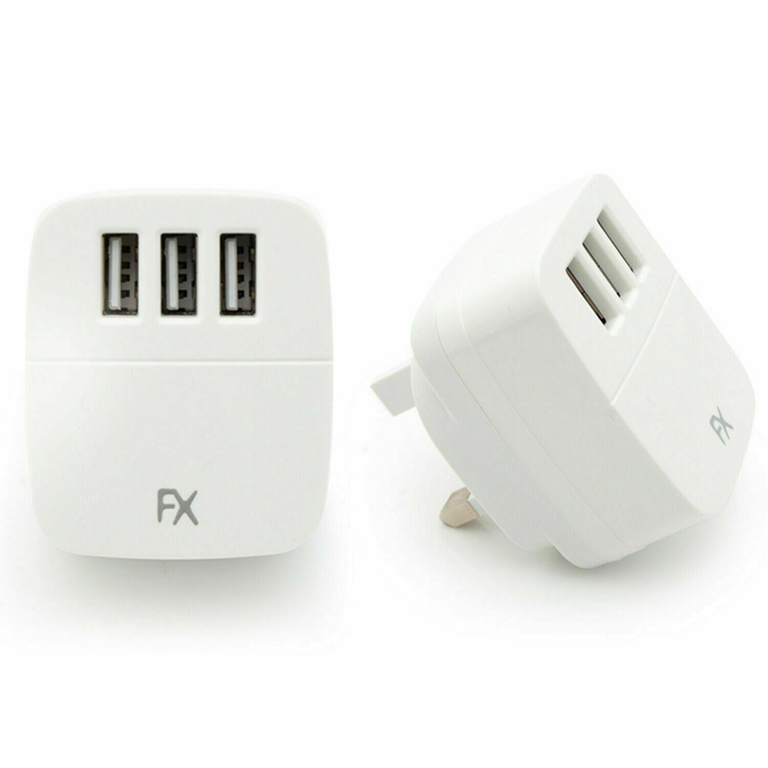 Powabud Mains 2 Port Usb Or 3 Port Usb Charger 3.1amp White