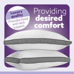 Luxury Shredded Memory Foam Bed Pillow 70x45cm, Orthopaedic Neck Back & Side Support, Bamboo Washable Cover | Set of 2 | White