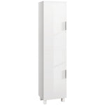 HOMCOM Tall Storage Cabinet With Adjustable Shelves And Double Doors