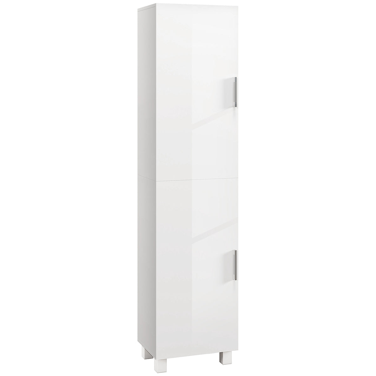 HOMCOM Tall Storage Cabinet With Adjustable Shelves And Double Doors