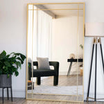 Aimi - Gold Metal Rectangle Window Mirror | 180cm x 90cm