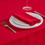 Plain Cotton Fabric 4 Napkins Set | 45cm x 45cm | Red