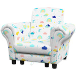 2 Piece Kids Sofa Set With Dinosaur Design, For Nursery | White