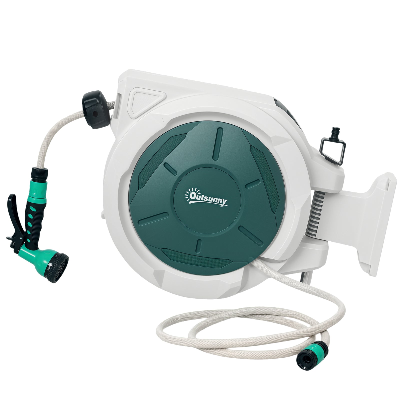 Retractable Hose Reel, 20+2m Garden, Light Grey | Light Grey