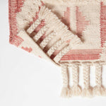 Satara Pink Kilim Wool Rug | 200cm | Pink