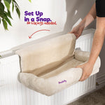 Cosy Padded Radiator Cat Bed Beige Foldable And Washable Design