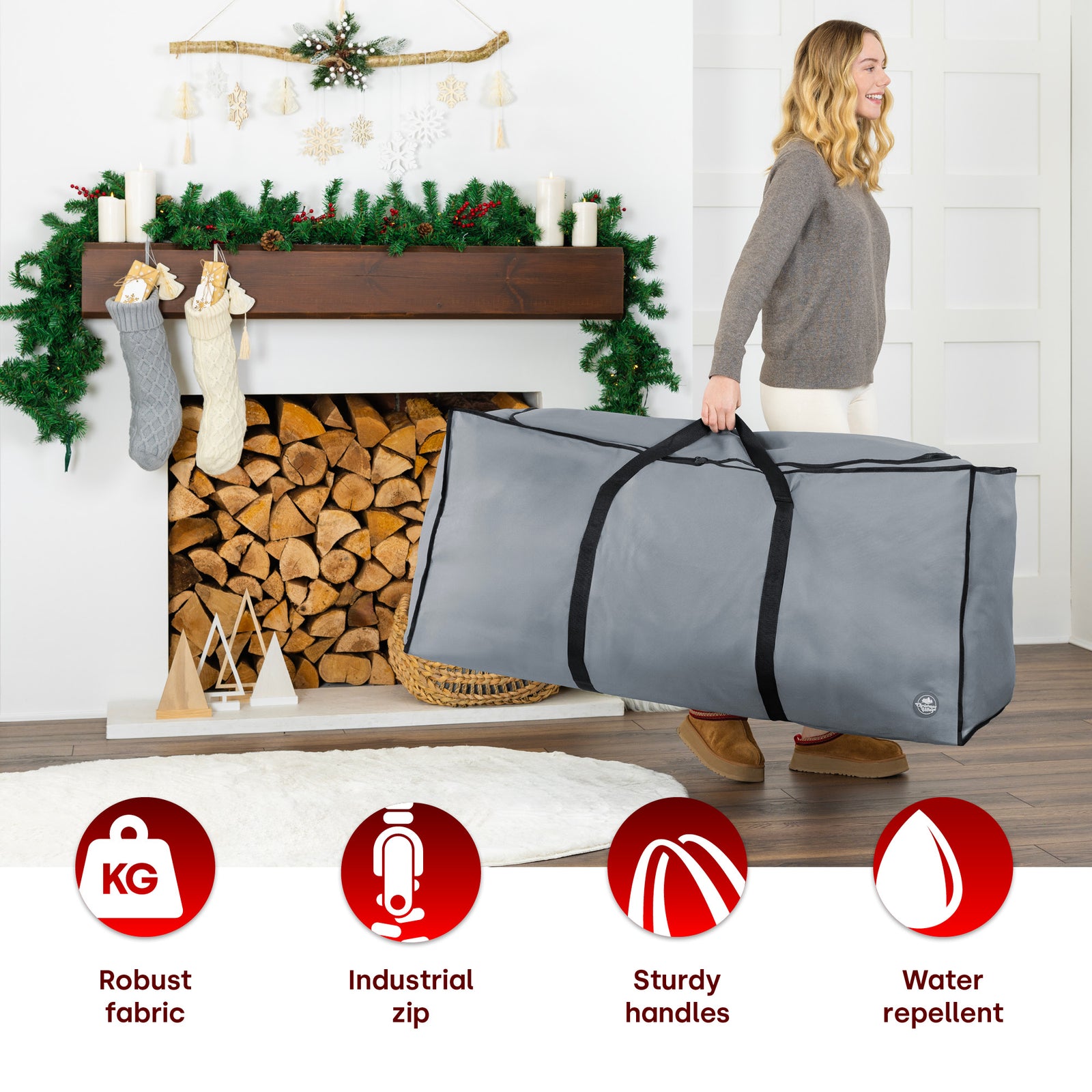 Durable Christmas Tree Bag For Trees Up To 7ft Heavy Duty