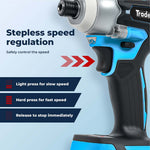 21v Cordless Brushless Impact Driver 2 Battery 1/4" Electric Wrench | Blue