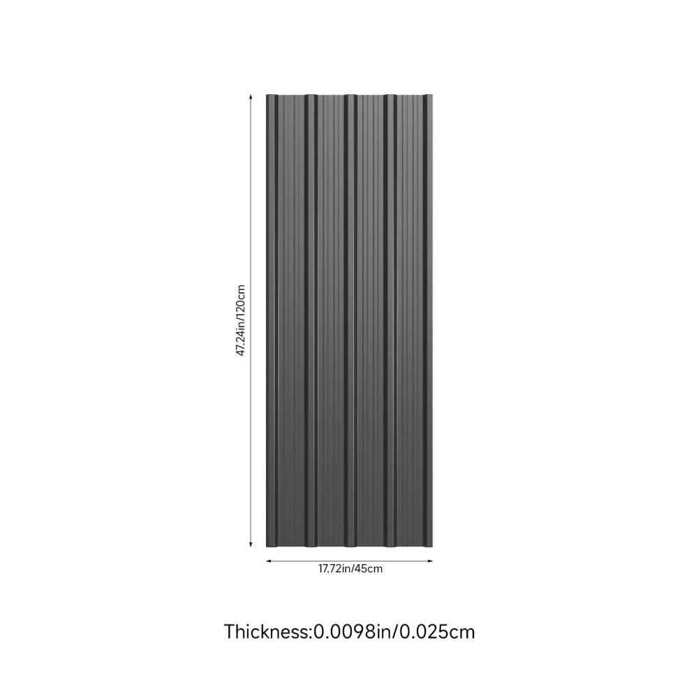 12pcs Galvanised Steel Corrugated Roofing Sheets | Grey