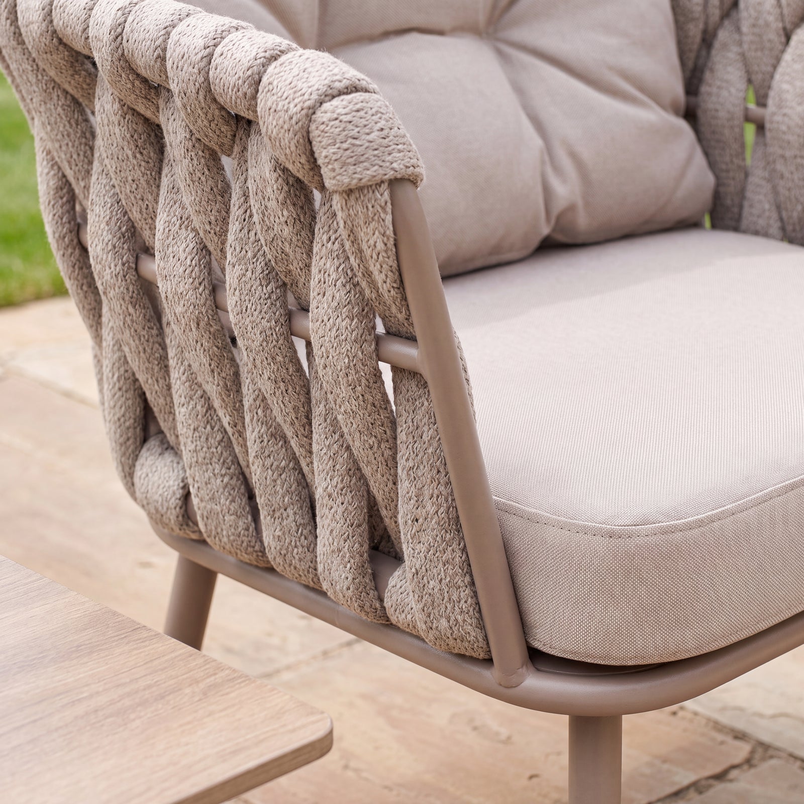 Hartley 4 Seater Garden Lounge Set With Coffee Table | Beige