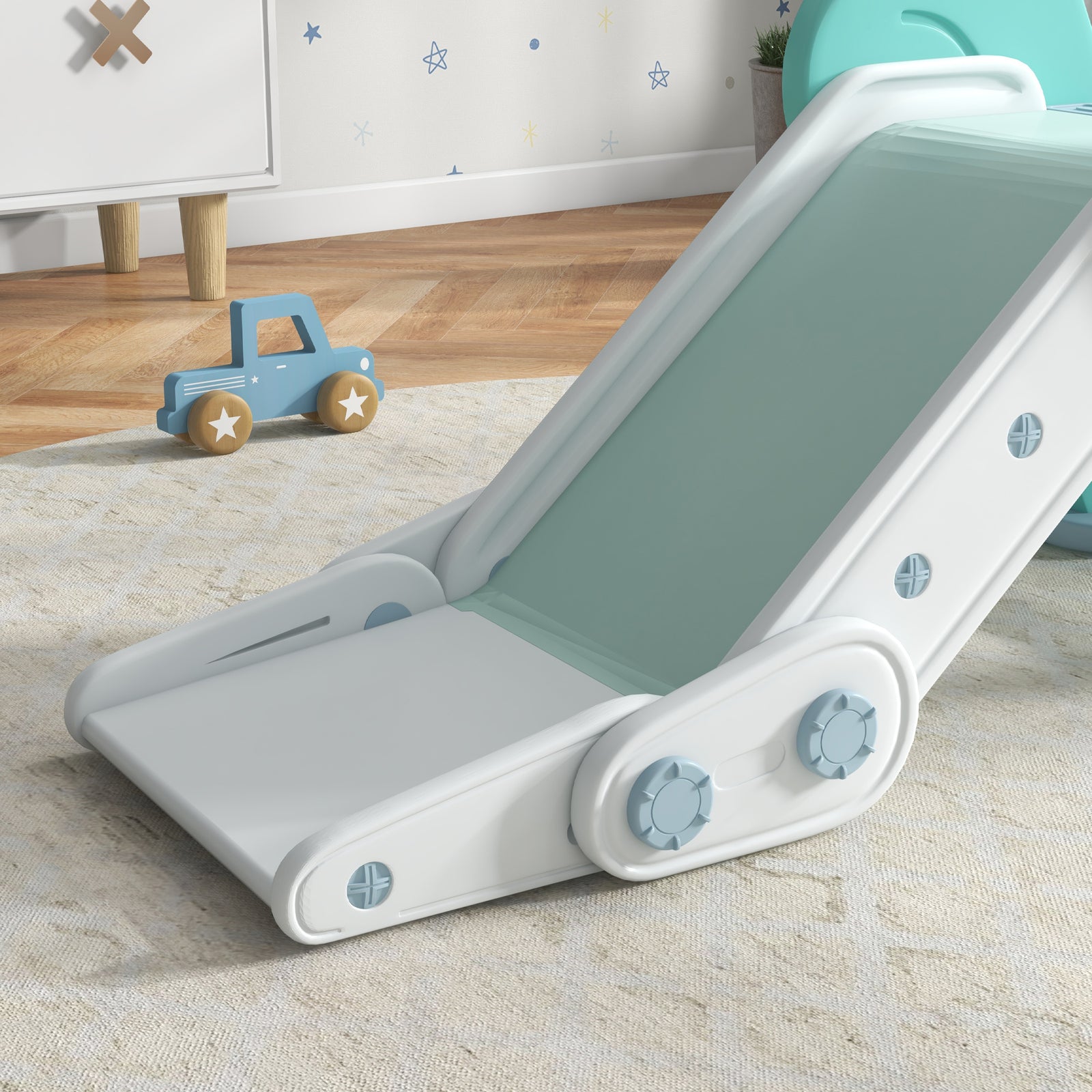 Foldable Kids Slide, Baby Slide For 1.5-3 Years | Green