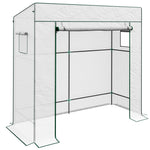 Lean-to Tomato Growhouse W/ Roll-up Door | White