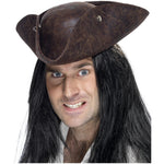 Pirate Tricorn Hat, Brown