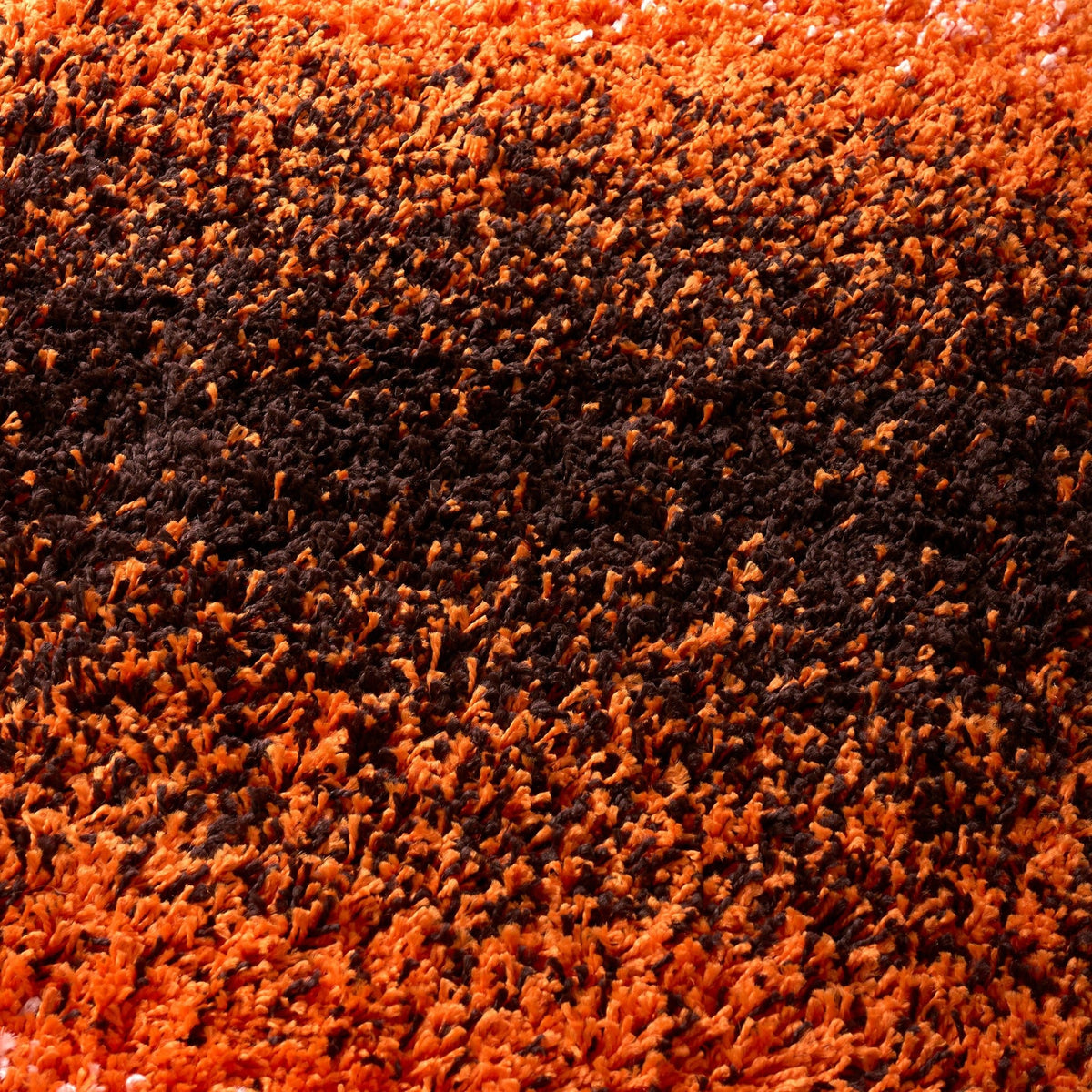Blended Thick Shaggy Fluffy Deep Pile Living Room Rug | 80cm x 150cm | Orange