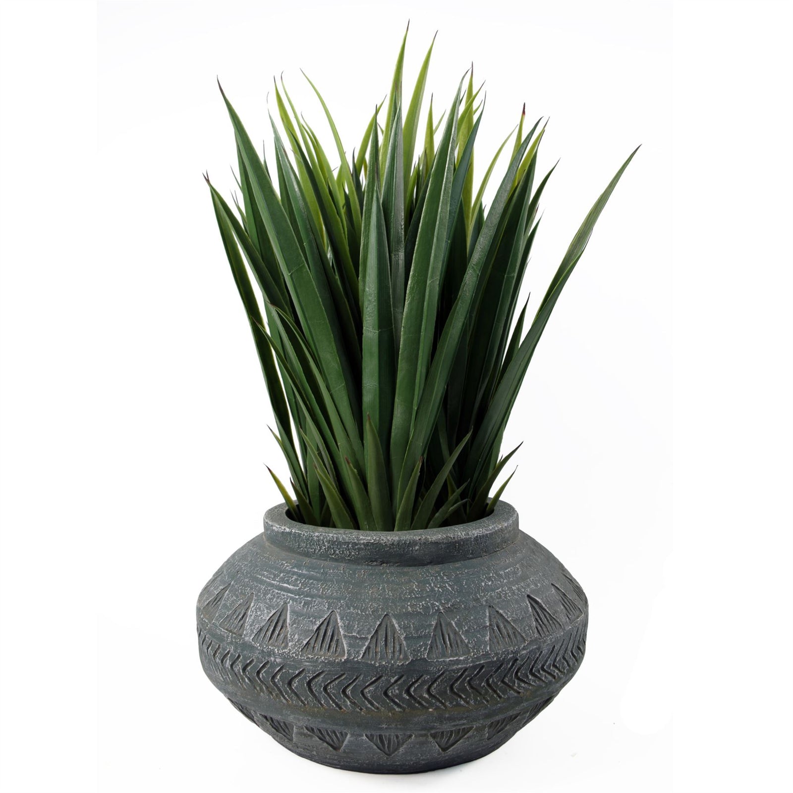 X 40cm Large Grey Gliese Triangle Planter 21cm
