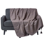 Cotton Rajput Ribbed Throw | 255cm x 360cm | Sea Grey