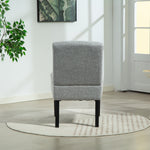 Elara Fabric Armless Accent Chair | Light Grey