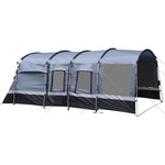 Outsunny 8-person Camping Tent Tunnel Design With 4 Large Windows