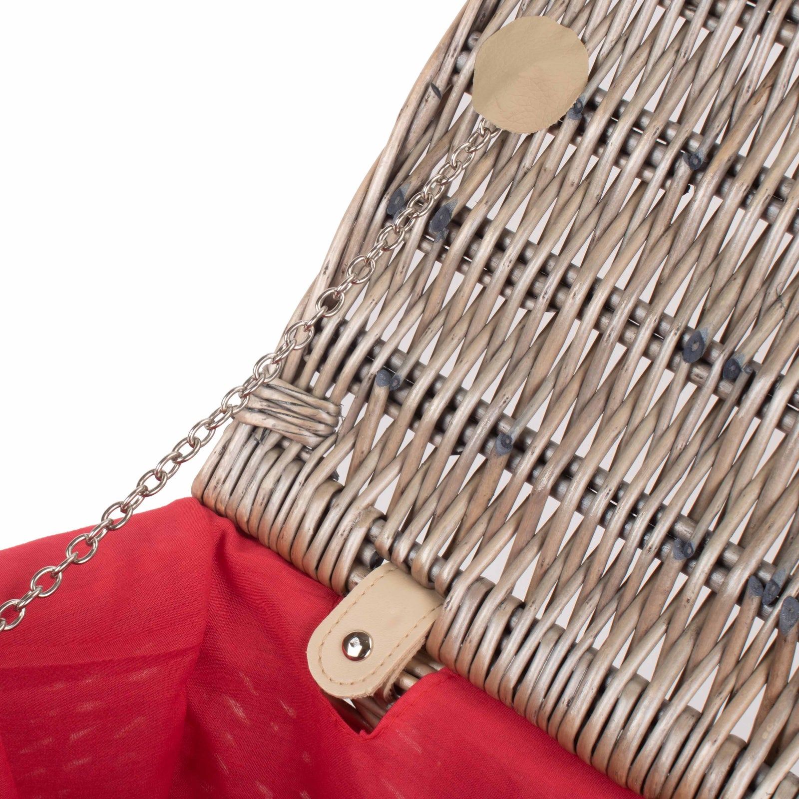 Wicker 40cm Antique Wash Picnic Basket | Red