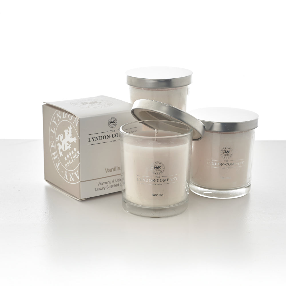 Luxurious Secented Glass Jar Candles | Set-of-3 | Beige