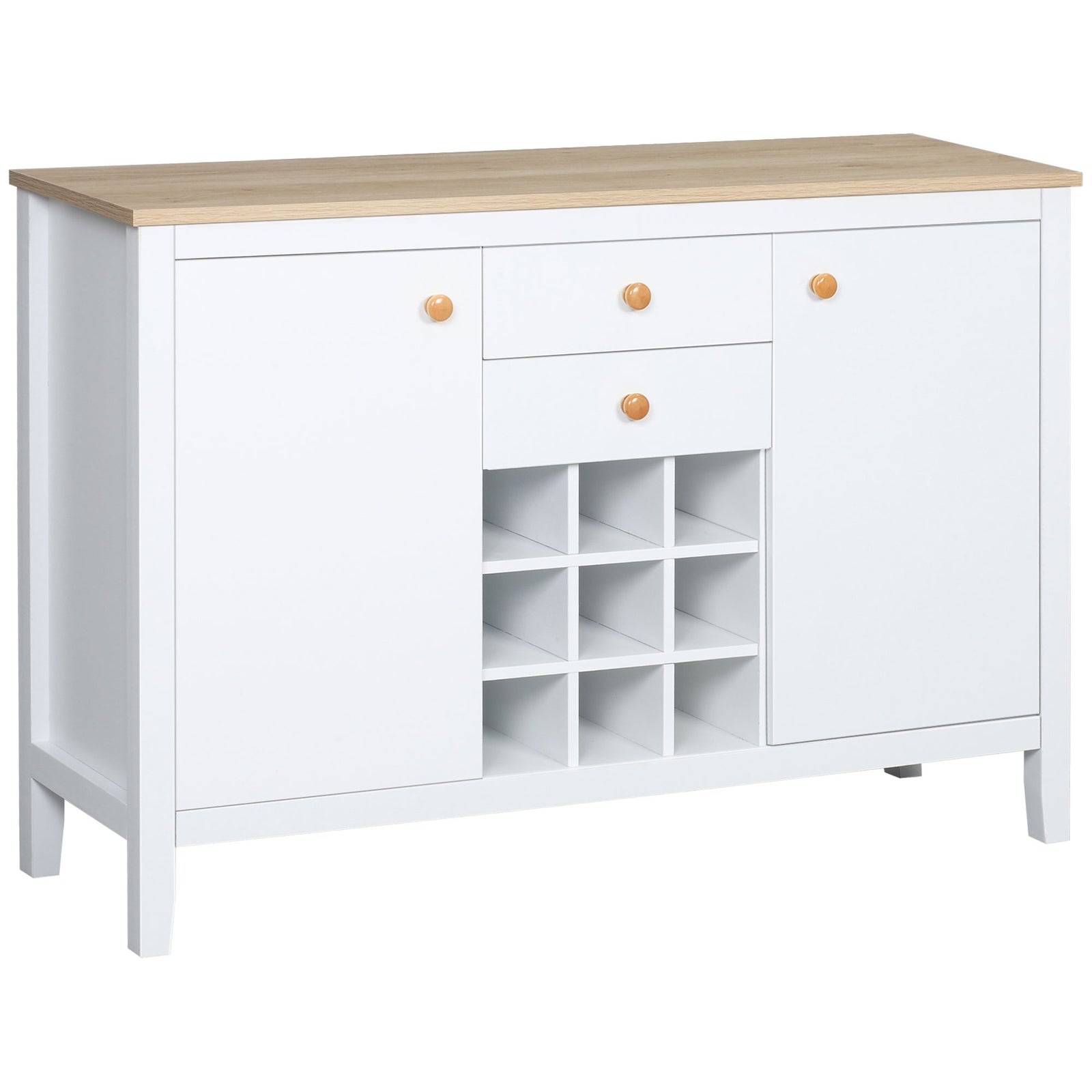 Sideborad With Wine Rack, Buffet Cabinet For Living Room