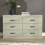 3+3 Drawer Chest - Storage Dresser For Bedroom | Green