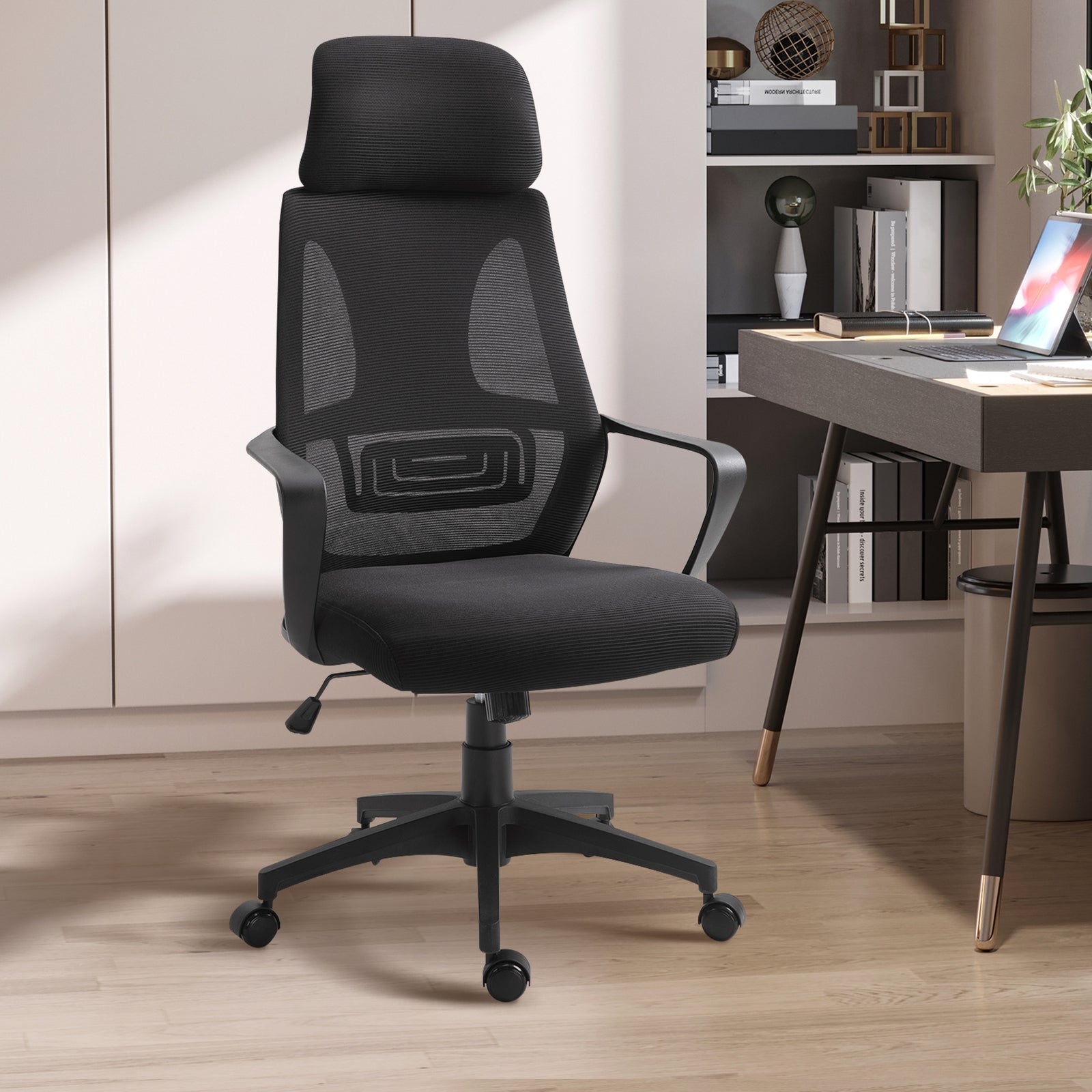 Mesh Desk Chair Adjustable Height | Black