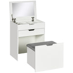 Dressing Table With Mirror And Stool Vanity Table
