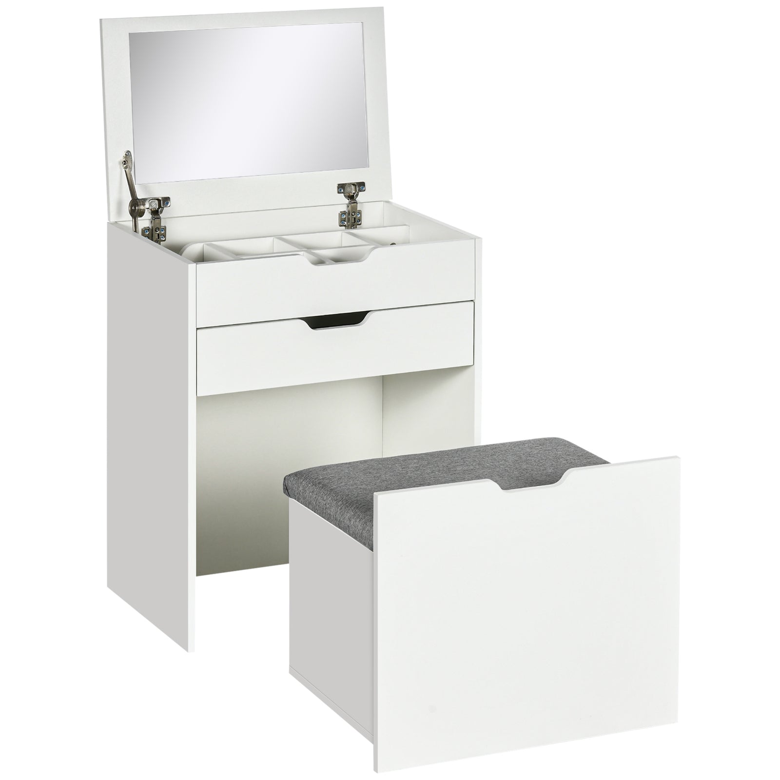 Dressing Table With Mirror And Stool Vanity Table