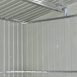 12x10 Ft Metal Apex Roof Garden Shed Outdoor Storage House