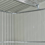 12x10 Ft Metal Apex Roof Garden Shed Outdoor Storage House