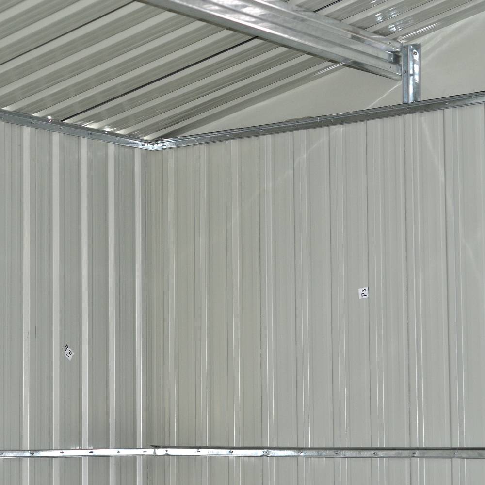 12x10 Ft Metal Apex Roof Garden Shed Outdoor Storage House