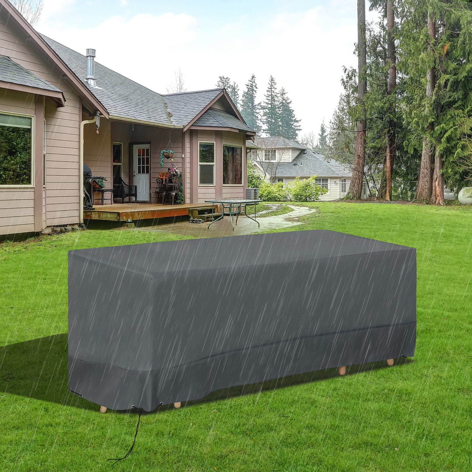 Rectangular Patio Furniture Cover For Chairs 600d Oxford