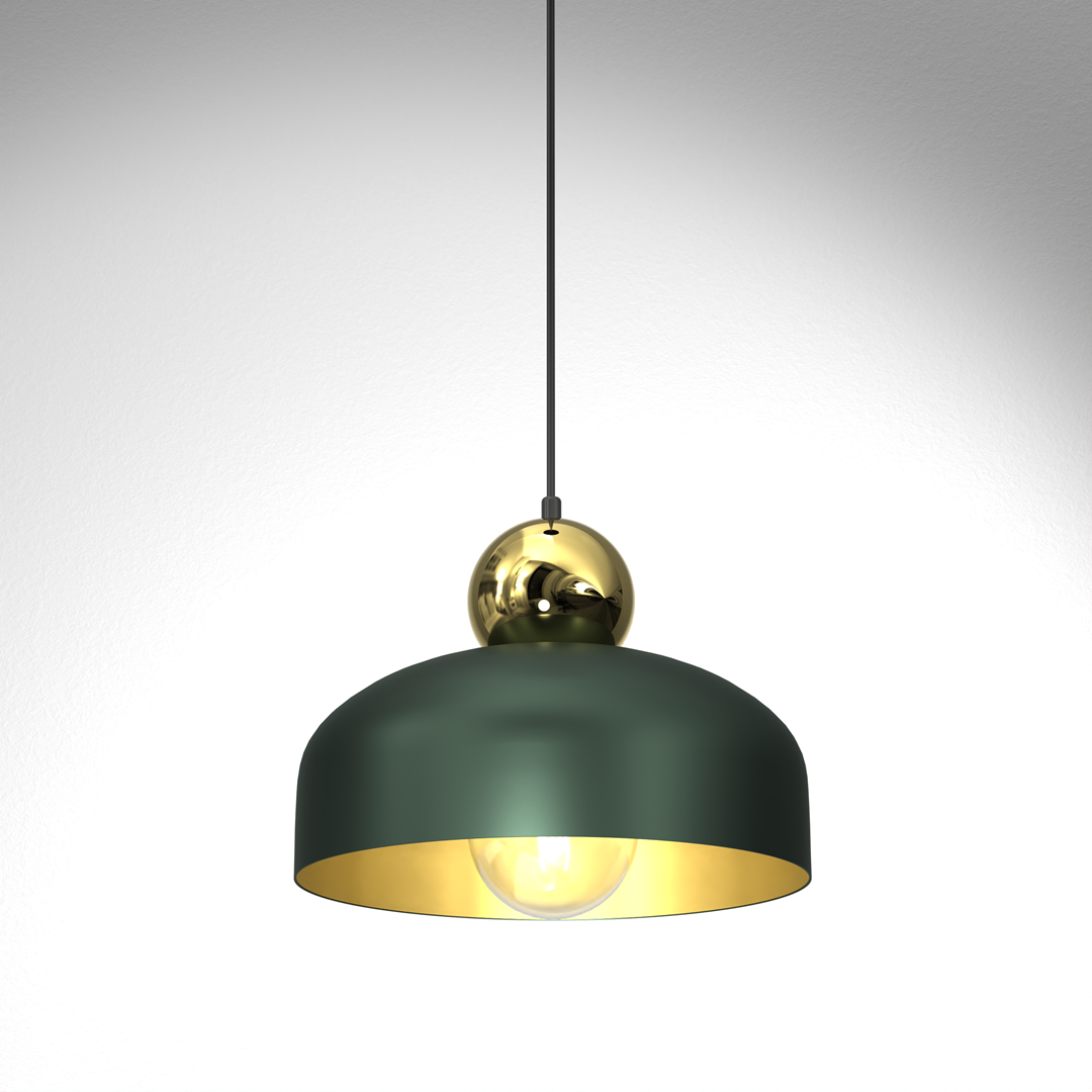 Harald Pendant Lamp 1xe27 A Stylish Hand Made 30cm Lamp | Green
