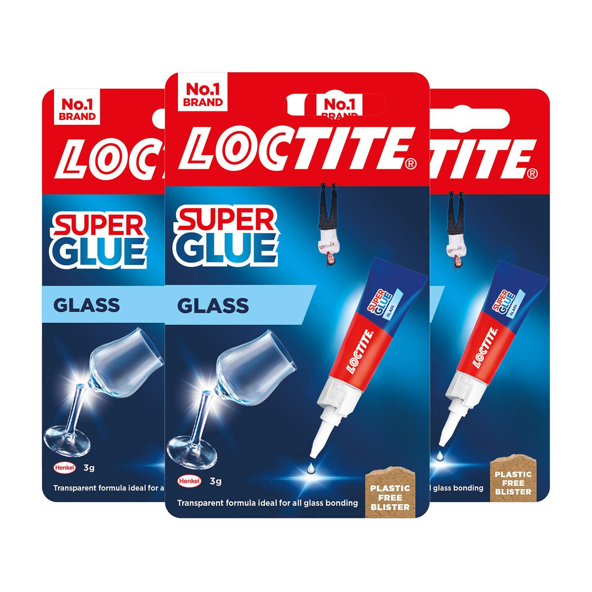Glass Bond High-quality Super Glue For Durable Glass Repairs, 3g | Set of 3